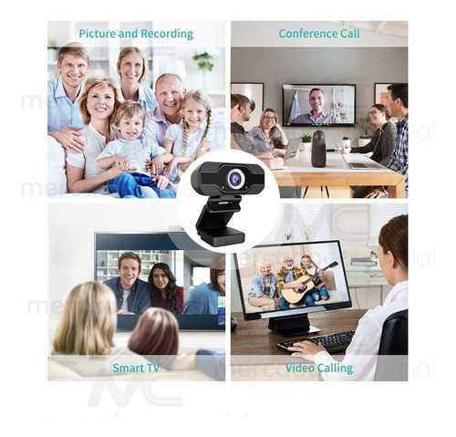 Web Cam Full Hd 1080p Usb Con Microfono Video Skype Zoom Pc