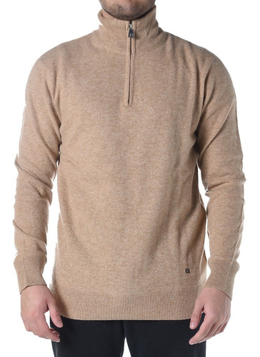 Sweater Hombre Bensimon Medio Cierre Raul Lana Beige Pre