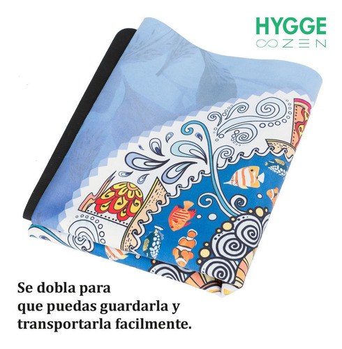Imagen 5 de 8 de Mat Yoga Colchoneta Pilates Gamuza Y Goma Natural 183x68cm