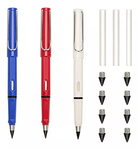 6 lápices sin tinta eternos, cabeza reemplazable, lápiz infinito, bolígrafo  sin tinta, lápiz de por vida, tecnología ilimitada de escritura eterna