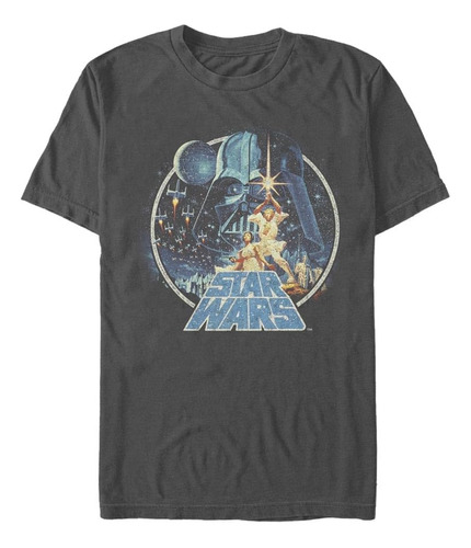 Star Wars Polera Vintage Victory Para Hombre, Carbón, Xx-l