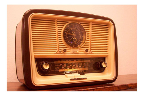 Vinilo 30x45cm Cuadro Decorativo Radio Vintage Clasico P5
