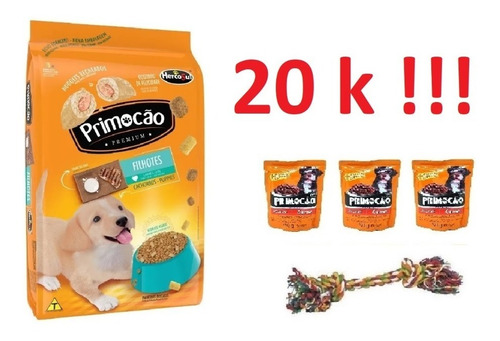 Imagen 1 de 1 de Primocao Cachorro 20k + 3 Sachets + Cuerda + Envio Gratis