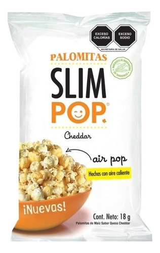 Palomitas De Maiz Slim Pop Sabor Queso Cheddar 18 G
