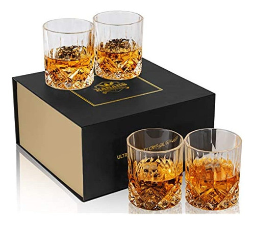 Vasos De Whisky Kanars Old Fashioned Con Caja De Lujo, 10 Oz