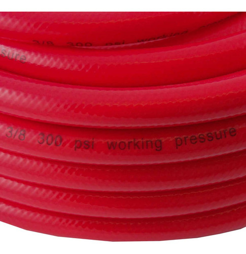 Manguera P/aire D/pvc Roja 3/8'' X 100 Ft Conector 1/4'' Npt