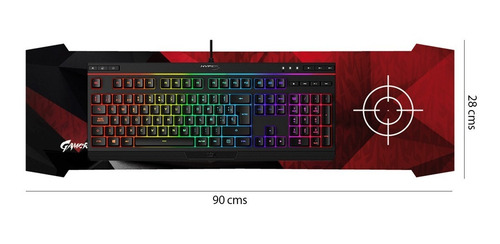 Imagen 2 de 3 de Moude Pad Gamer Grande Baseantideslizante Neoprene 90x28 Cms
