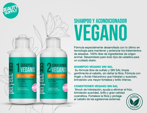 Shampoo Vegano Sin Sal Perfect.liss 250ml