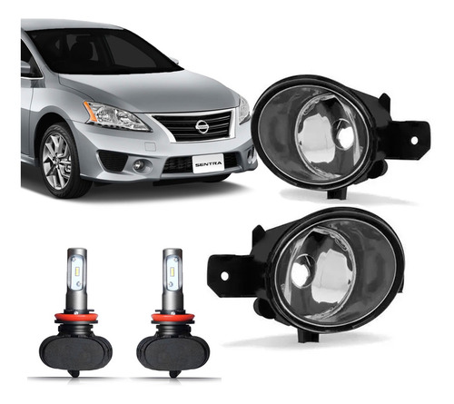 Par Farol Milha Sentra 2011 2012 2013 2014 15 + Ultraled 6k