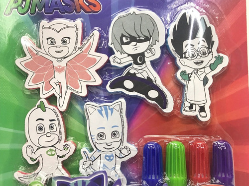 Pj Mask Colorea Tus Propios Stickers