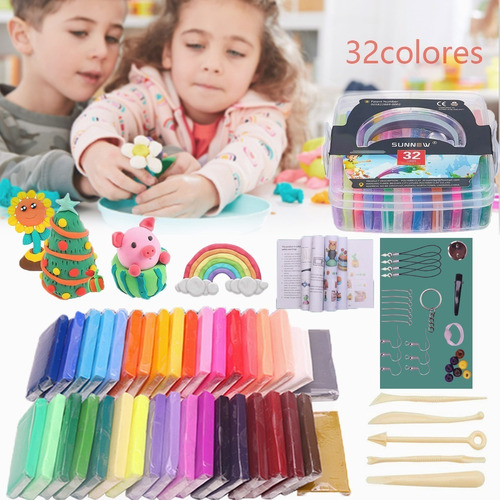 Kit De Inicio De Arcilla Poliméricapara Modelar, 32 Colores