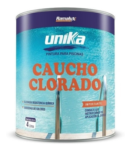 Pintura Para Piscina Caucho Clorado  Colores 4 Lts