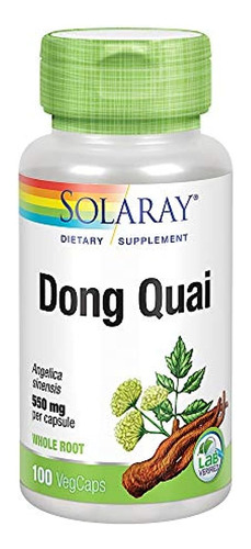 Raíz De Solaray Dong Quai 550 Mg | Apoyo Menstrual Y Menopáu