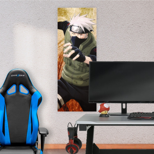 Cuadro Grande 30x80 Cm Naruto Kakashi Sensei Animeras