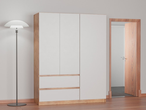 Imagen 3 de 10 de Placard Moderno Vestidor Melamina Dormitorio Nuevo 1 Metro