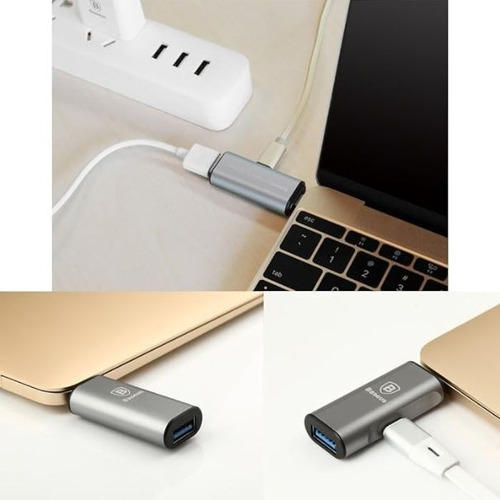 Hub Usb C Sharp Series Gris Oscuro Mini Portable - Baseus