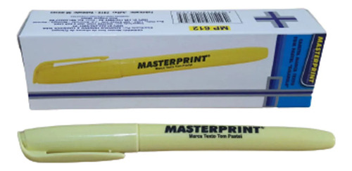Marca Texto Pastel Amarelo Caixa Com 6 Unidades Masterprint