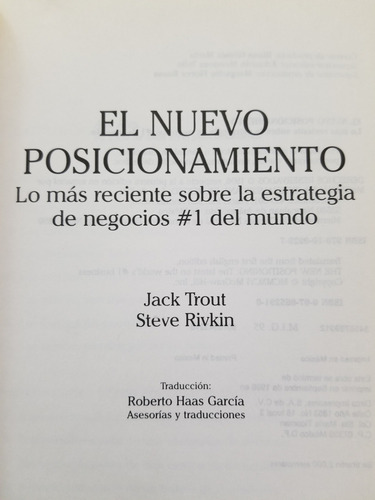 A1 El Nuevo Posicionamiento, Jack Trout (Usado)