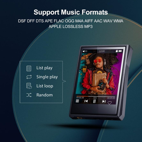 Reproductor Mp3 Alta Fidelidad Bluetooth F22 32gb Expandible