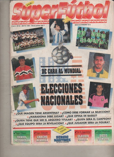 Revista ** Super Futbol ** Nº 1 Año 1994 - Maradona