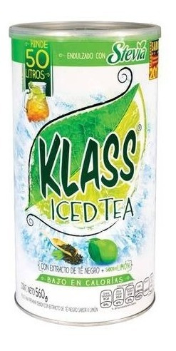 Polvo Para Preparar Bebida Klass Iced Tea Con Extracto De Té