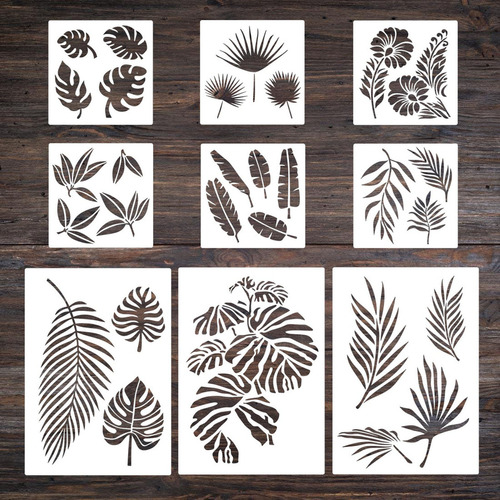 Plantillas Para Pintar Hojas De Flores, Reutilizables, Flexi