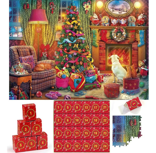 Rompecabezas Navideño, Juego De Rompecabezas Estilo C