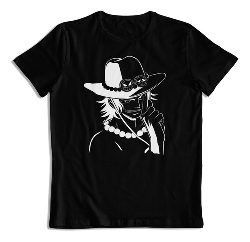 Polera De Algodon Estampada Portgas D. Ace One Piece Arte07