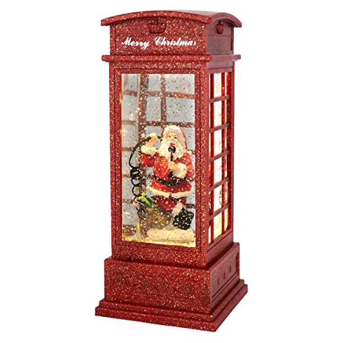 Snow Globe With Timer, Battery Operated Telephone Booth...