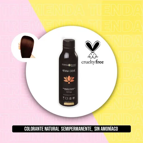 Tinta Henna Crema Profesional Surya 200 Ml Castaño Oscuro