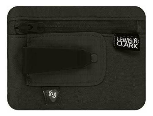 Lewis N. Clark - Cartera De Cinturón Bloqueo Rfid Negro