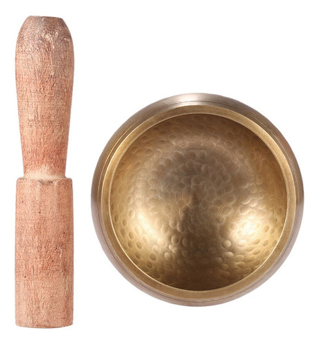 Cuenco De Metal De Campana Tibetana Hecha A Mano De 2.8 PuLG