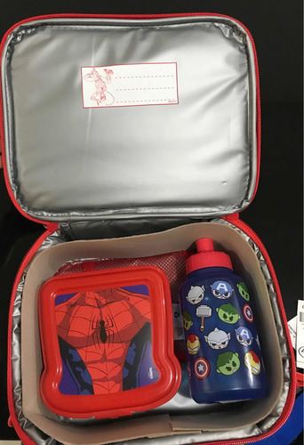 Lonchera Spiderman Sanwichera Hombre Araña Termo Nuevo