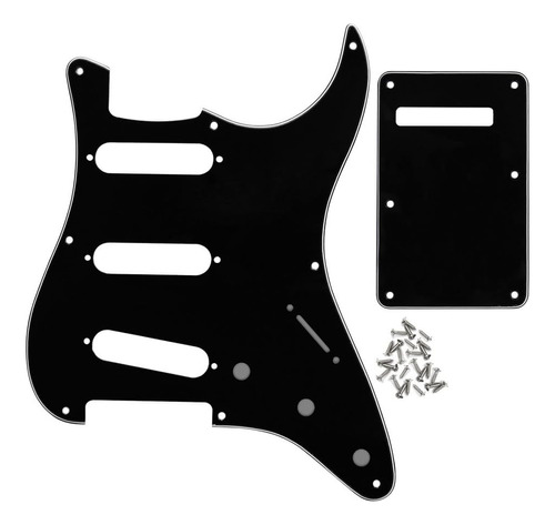 Pickguard De Strat Vintage De 3 Capas 8 Orificios Y Pla...