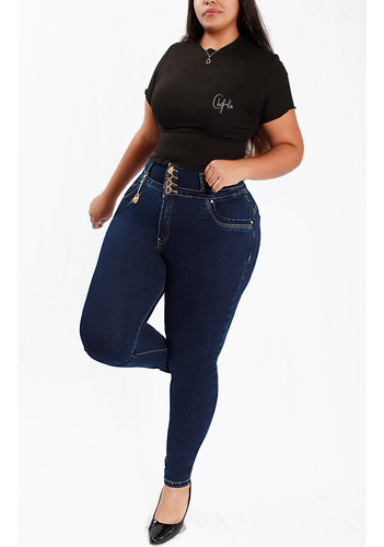 Jeans Dama Tallas Extra Corte Colombiano Mod. Ashly 2303