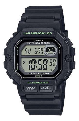 Reloj Deportivo Casio Led Illuminator Lap Memory 60 Ws1400h-