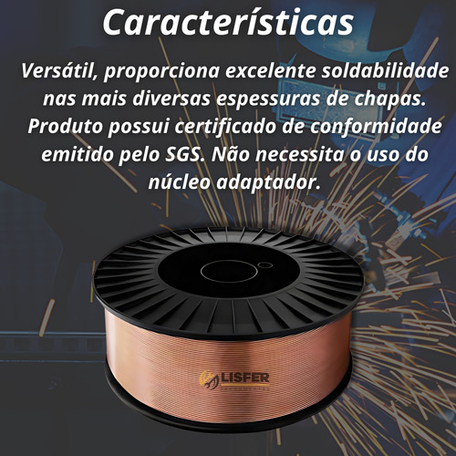 Arame De Solda Com Gás Carretel Mig 1.0mm 15kg Vonder