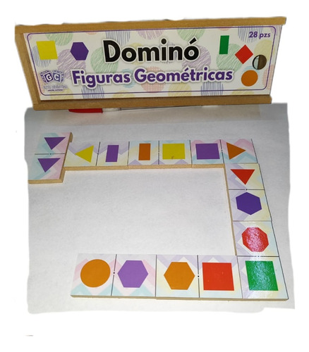 Dominó Figuras Geométricas Básicas Juego De Mesa