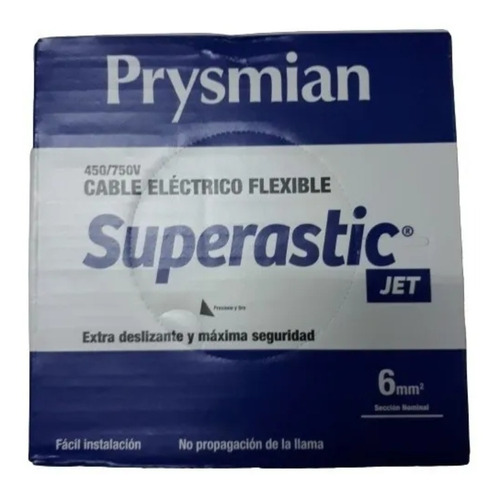 Cable Unipolar 6mm Prysmian Pirelli Corte X 20mts.