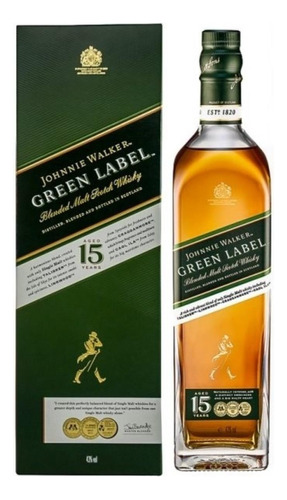 Whisky Johnny Walker Importado Johnnie Green Label 750 Ml