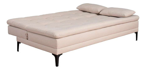 Sofá-cama Casal 3 Lugares Prince Linho Bege