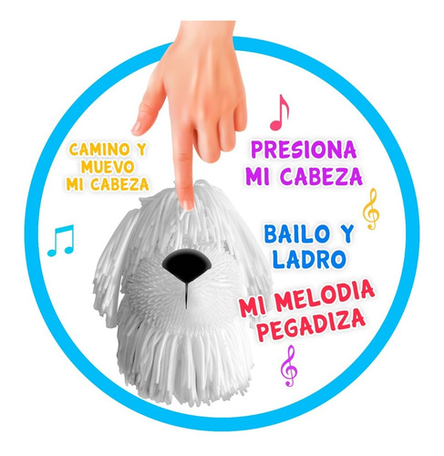 Imagen 2 de 3 de Peludito Shine Perro C/movimiento Y Sonido Rosa E. Full