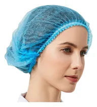 Comprar Cofía Gorro Desechable Cubrepelo Plisado 100 Pz Fragancia Azul