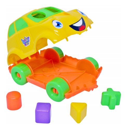 Carrinho Com Blocos Didáticos De Encaixar - Bs Toys