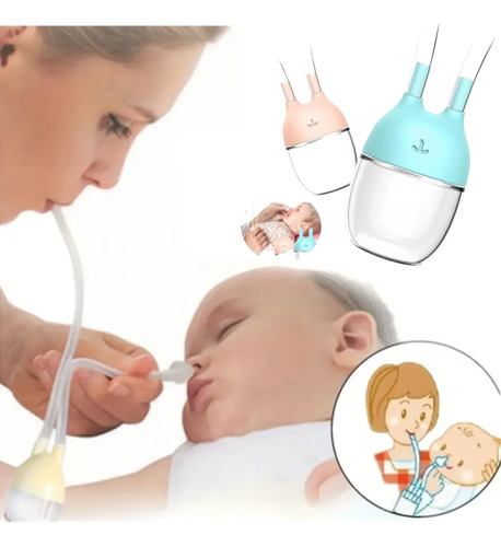 Aspirador Nasal Succionador Saca Mocos Con Filtro Bebe Niño Color Transparente