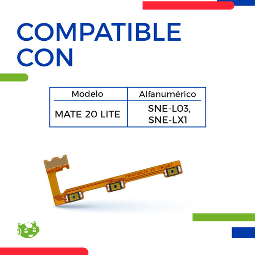 Flexor Encendido Volumen Compatible Con Huawei Mate 20 Lite Sne-l03 Sne-lx1 Slim Company