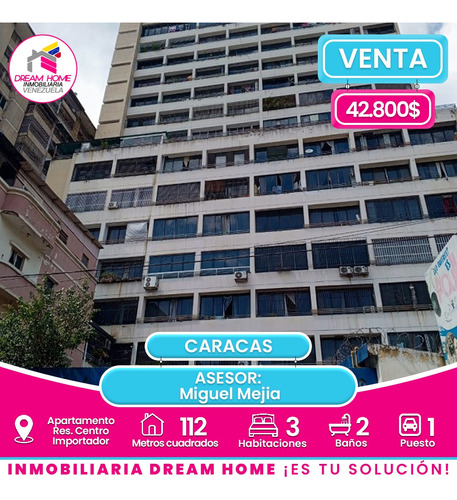  Apartamento En Venta Res. Centro Importador, Av Urdaneta - Caracas