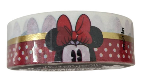 Washi Tape Minnie Preto Laço Vermelho