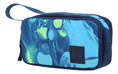 Lapicera Estuche Chenson 1818 Doble Cierre Delic Azul Color Azul Oscuro Lisa