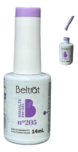 Esmalte Em Gel 14ml Beltrat - Alta Pigmentação Cor 205 - Lilás